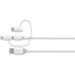 image:imageOtterBox 3in1 USBA to MicroUSB Lightning and USBC Cable  Cloud Dream